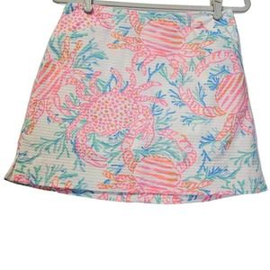 Lilly Pulitzer 2 Marigold Skort Getting Steamy Crab Mini Preppy Beachy Pink